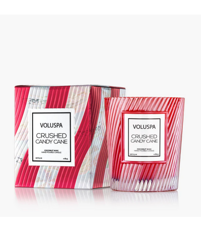 Voluspa 6.5 Crushed Candy Cane Classic Candle