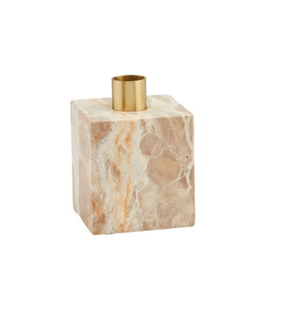 Tan Marble Taper Holder