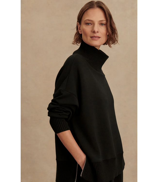 Varley Barker High Neck Sweat Black