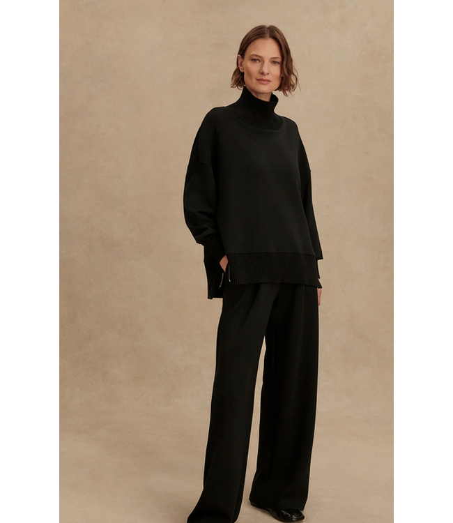 Varley Barker High Neck Sweat Black