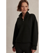 Varley Sian Cropped Half-Zip Sweat Black