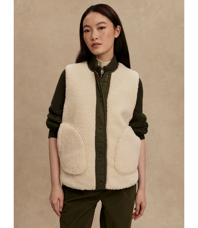 Varley Audrea Reversible Gilet Sandshell/ Forest Night