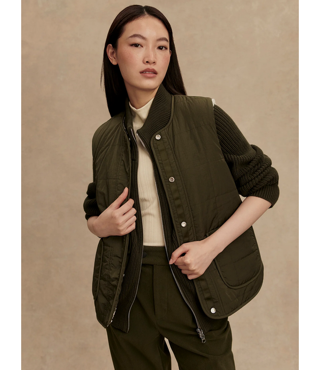 Varley Audrea Reversible Gilet Sandshell/ Forest Night