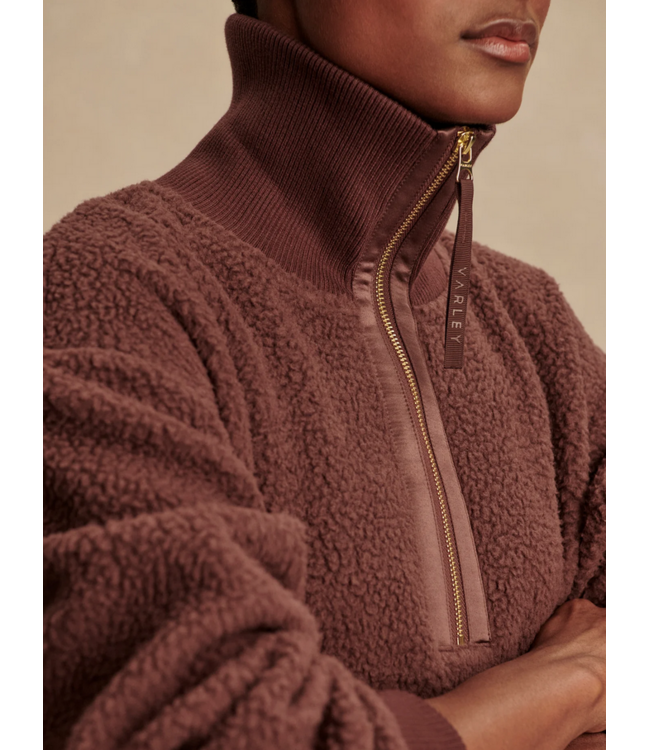 Varley Roselle Half Zip Fleece Deep Mahogany