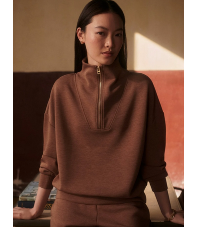 Varley Hawley Half Zip Sweat Golden Bronze Marl