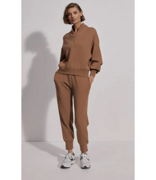 Varley The Slim Zip Hem Pant Golden Bronze Marl