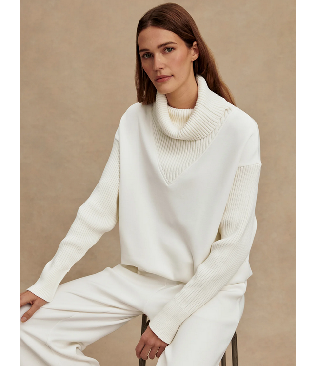 Varley Hannah Cowl Neck Sweat Egret