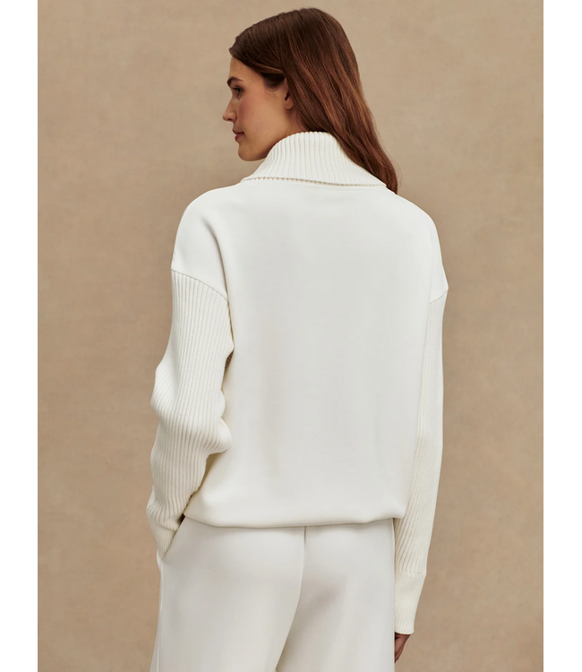 Varley Hannah Cowl Neck Sweat Egret