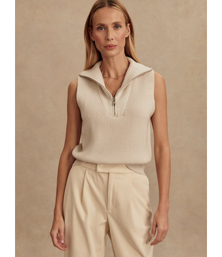Varley Amina Half Zip Knit Silver Birch