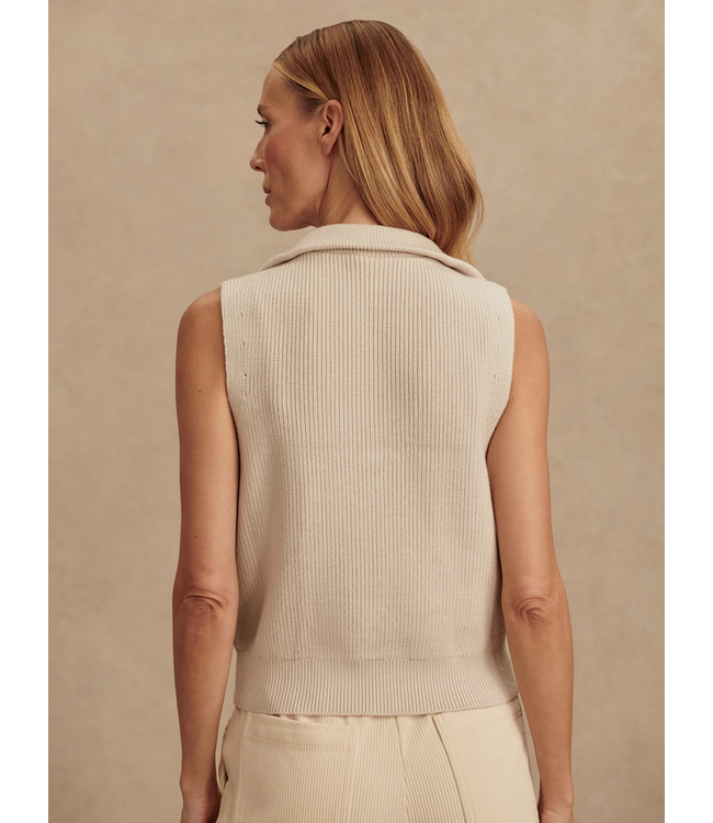 Varley Amina Half Zip Knit Silver Birch