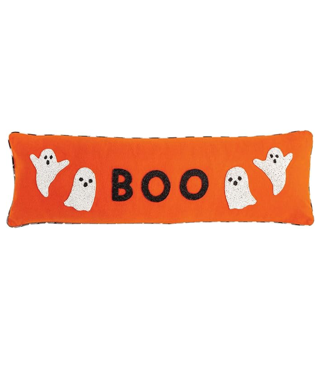 Boo Long Beaded Pillow