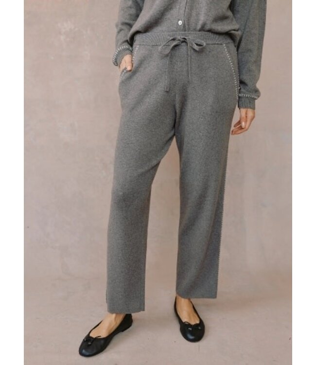 Bella Dahl Whip Stitch Straight Leg Pant Smoke
