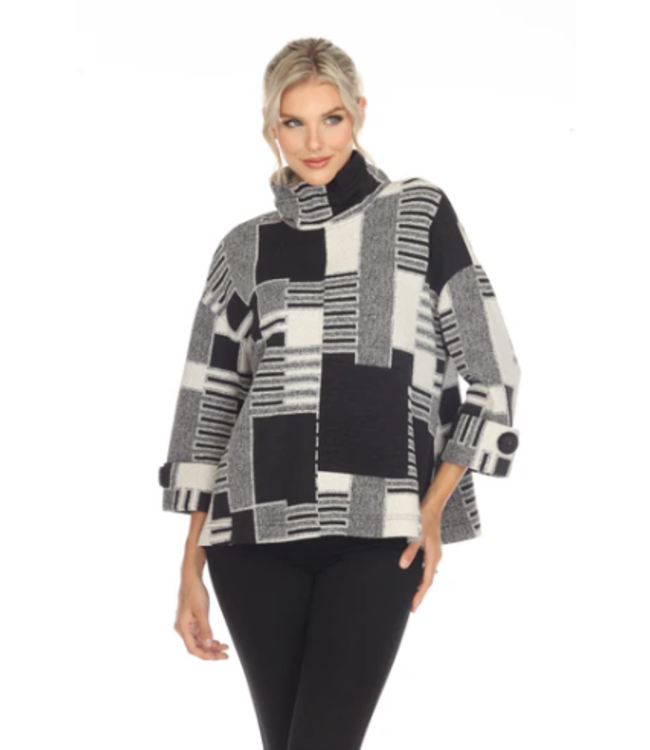 Black/Cream Square Top