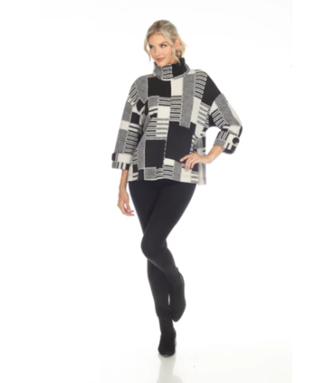 Black/Cream Square Top