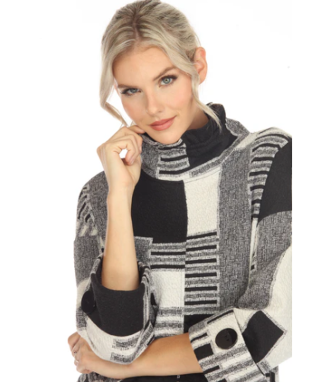 Black/Cream Square Top