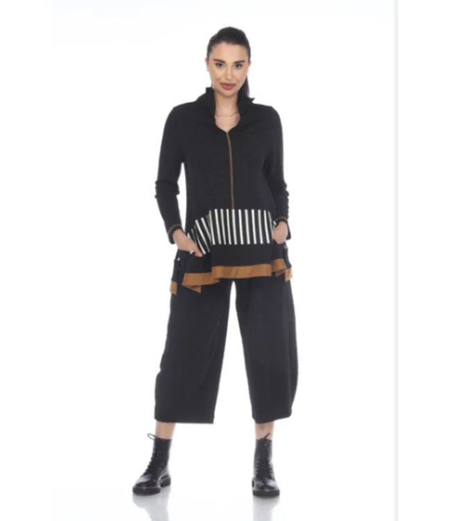 Tan/Wht/Blk Stripe Tunic