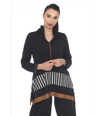 Tan/Wht/Blk Stripe Tunic