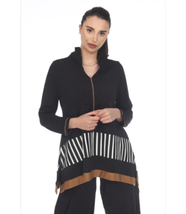 Tan/Wht/Blk Stripe Tunic