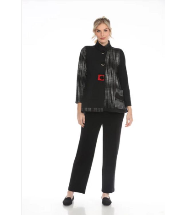 Blk/Wht Button Up Jacket