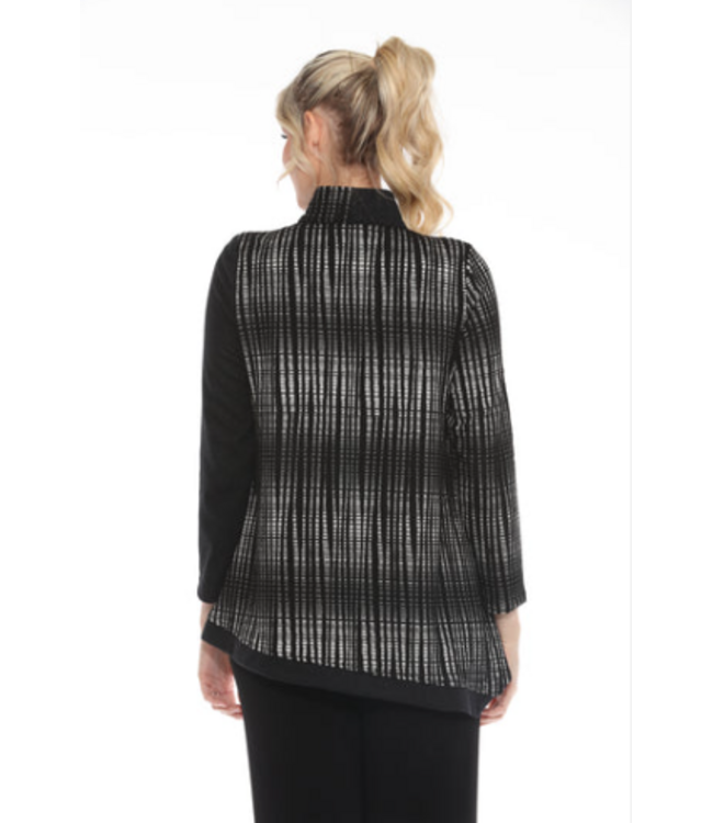 Blk/Wht Button Up Jacket