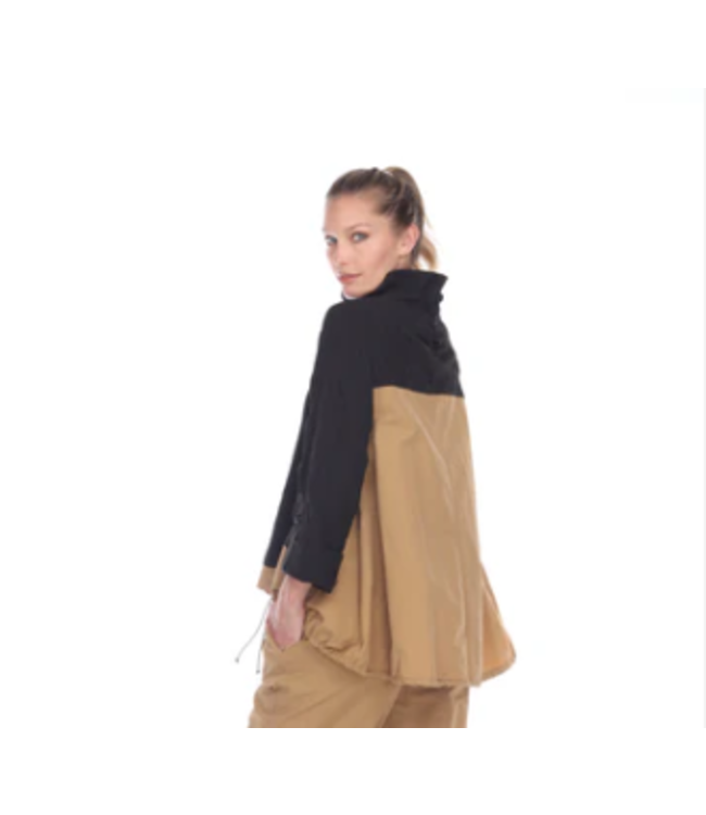 Collared Tunic Black/Camel