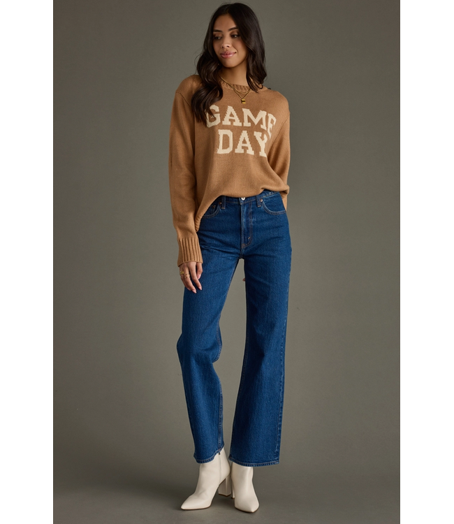 Game Day Sweater Light Brown