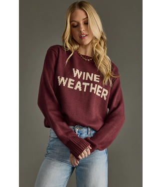 Wine Weather Sweater Red