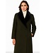 Linda Richards 41” Cashmere & Wool Blend Trench Coat Genuine Mink Olive