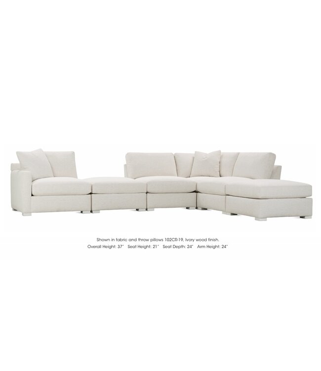 Rowe Furniture by Robin Bruce Asher Modular 5 Pc Sectional ZW109-50