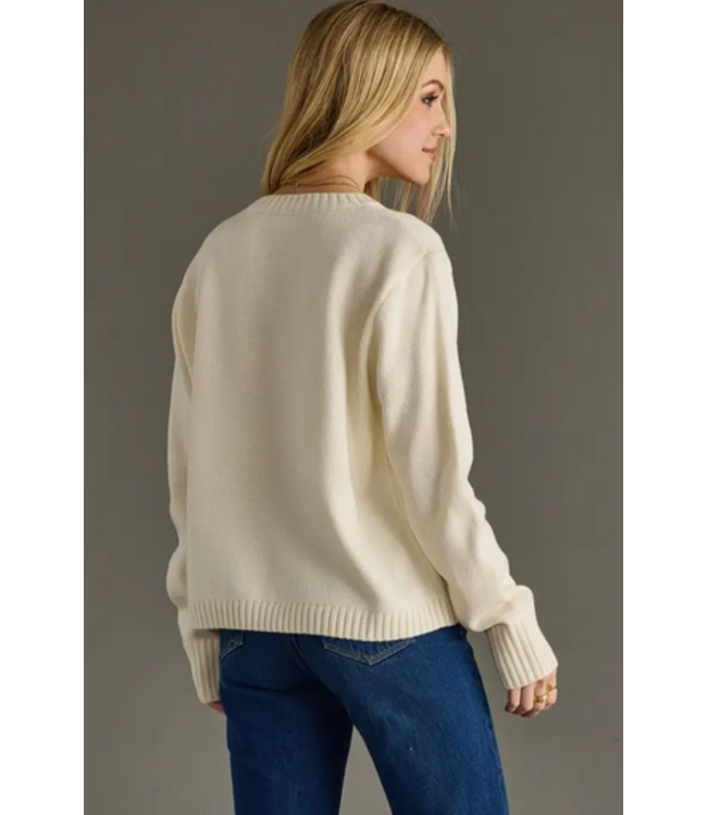 Ski Goggle Sweater Cream