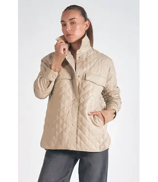 Quilted Jacket Stone