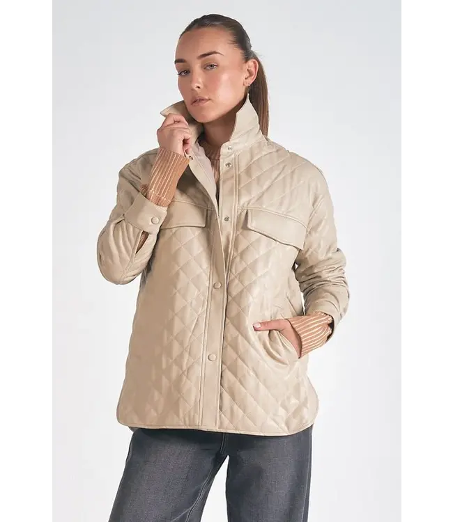 Quilted Jacket Stone