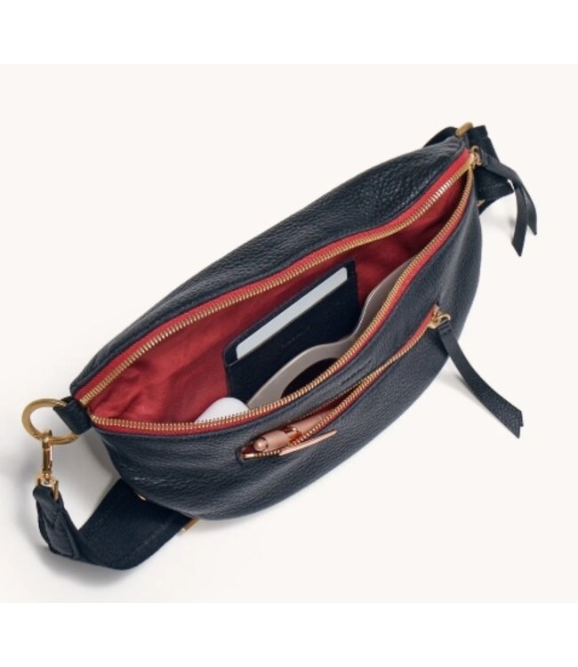 Hammitt Charles Crossbody Lrg Black/BG Red Zip