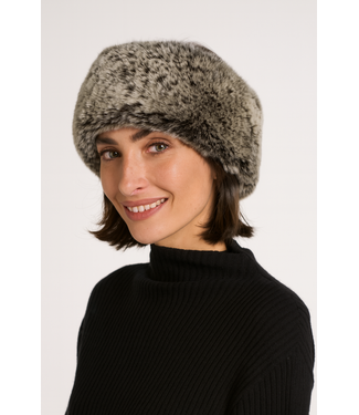Linda Richards Genuine Rex Rabbit Headband Ash/Brown