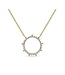Simply Elegant Boutique Circle Sun Pendant 14KT-0.16CTW