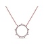 Simply Elegant Boutique Circle Sun Pendant 14KT-0.16CTW
