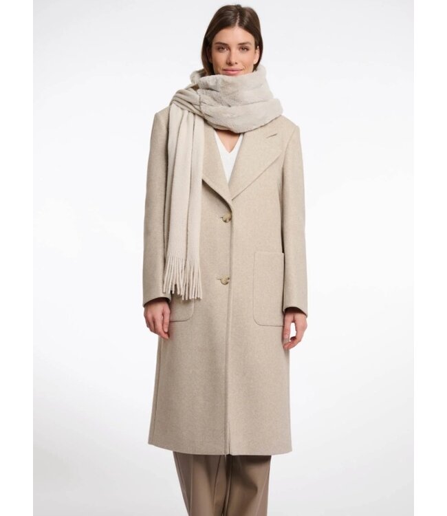 Vlien Knitted Scarf w/ Faux Fur Detail