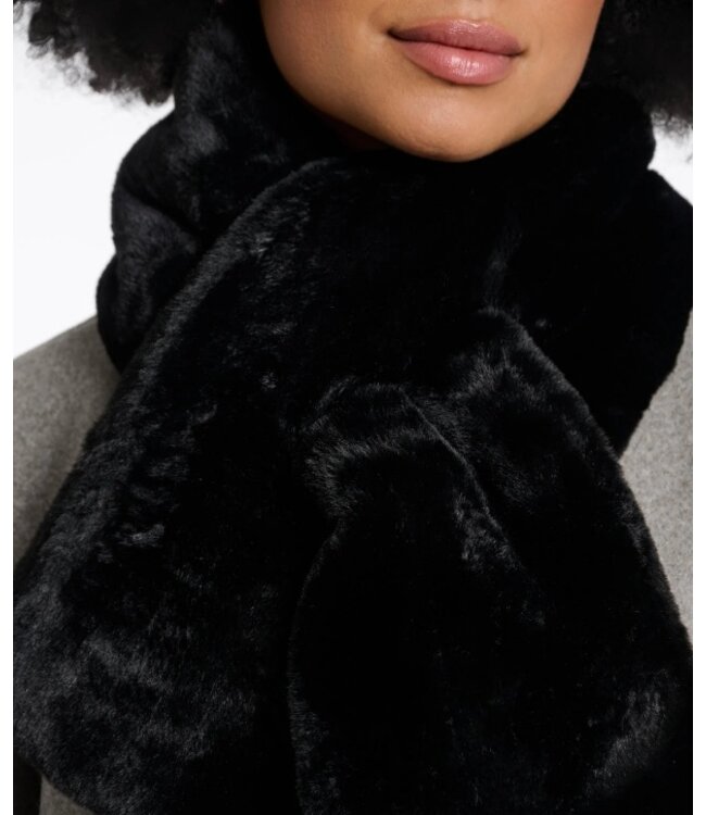 Stip Faux Fur Scarf