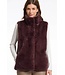 Lison Short Faux Fur Wasitcoat Chocolate