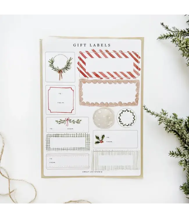 Emily Lex Studio Gift Label Sticker Sheets