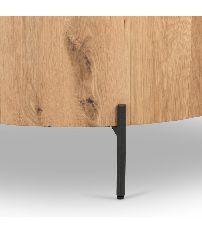 Four Hands Eaton Drum Coffee Table Ligh Oak Resin