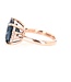 Simply Elegant Boutique 0.15ctw 14K Diamond London Blue Topaz Ring