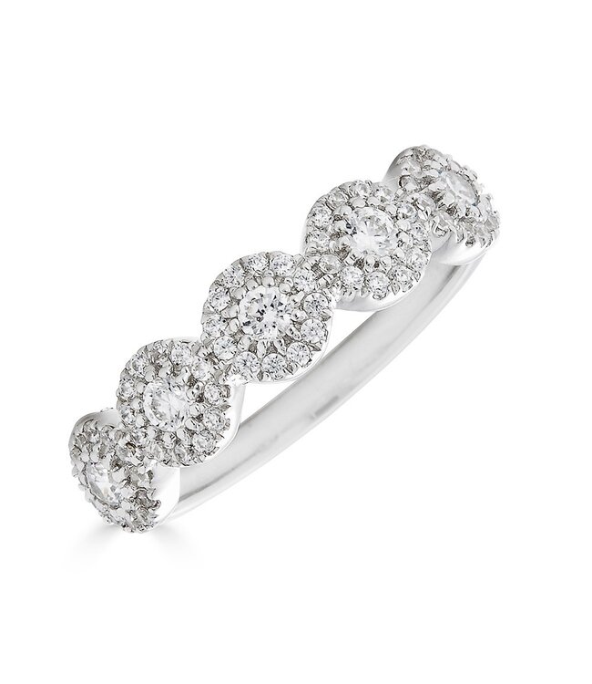 Simply Elegant Boutique 5 Halo Ring 14KT-0.50 CTW