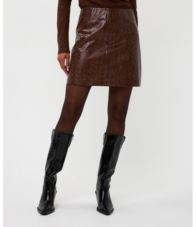 Esqualo Lacquer Skirt Chocolate