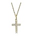 Simply Elegant Boutique Metrica Cross Necklace  - 14KT- 0.06CTW