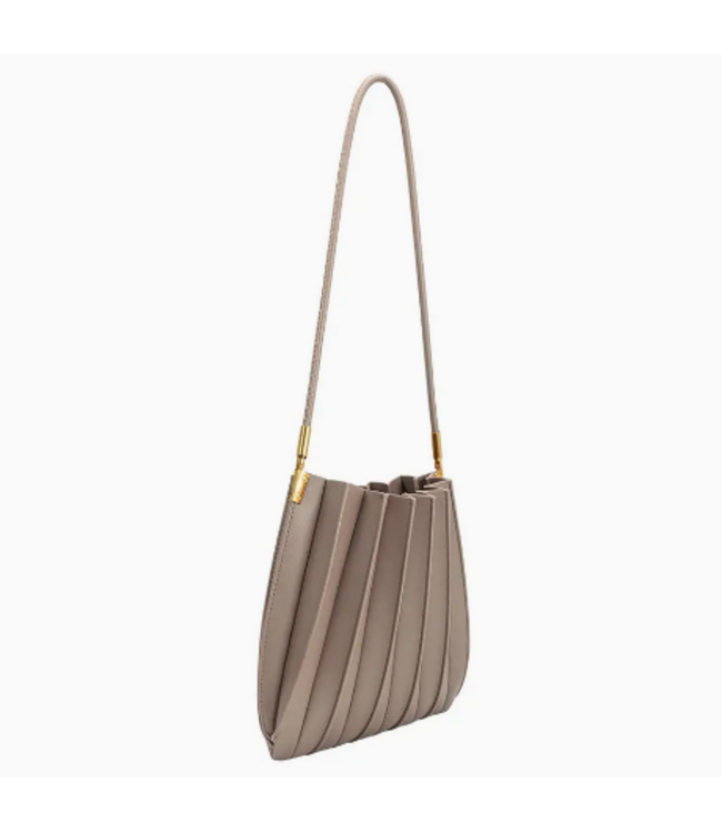 Carrie Pleated Shoulder Bag Mushroom
