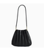 Melie Bianco Carrie Pleated Shoulder Bag Black