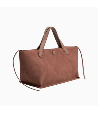 Melie Bianco Jill Suede Tote Bag Mauve