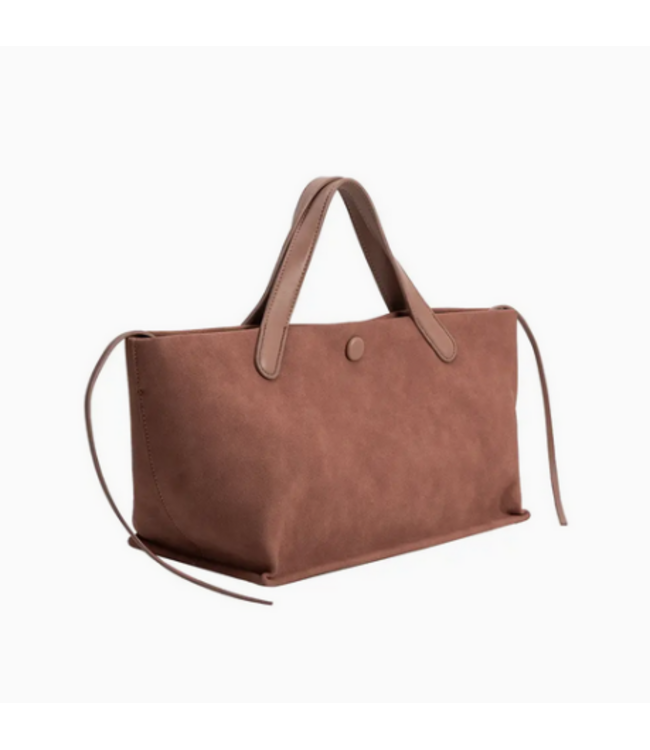 Melie Bianco Jill Suede Tote Bag Mauve