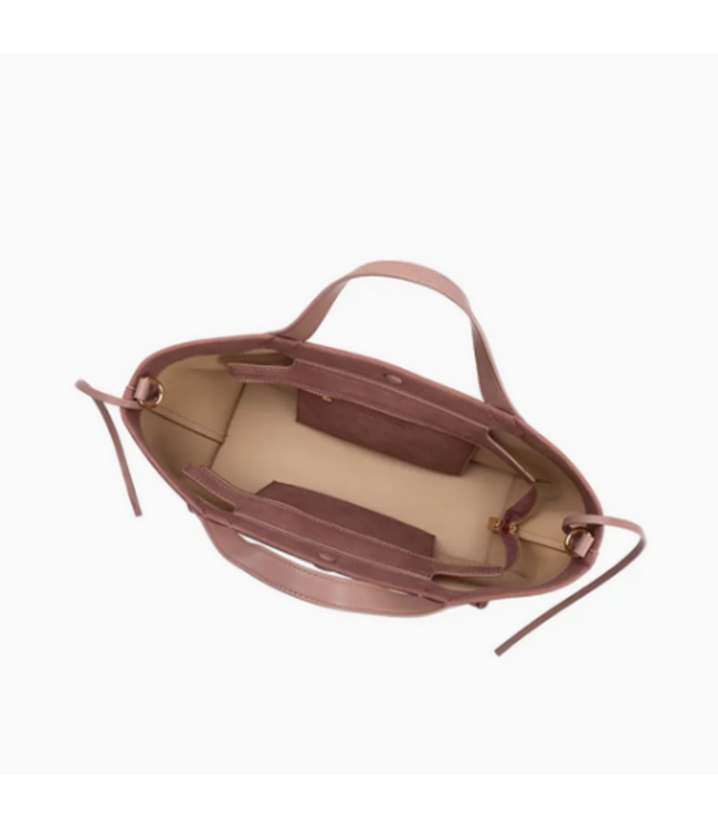 Melie Bianco Jill Suede Tote Bag Mauve